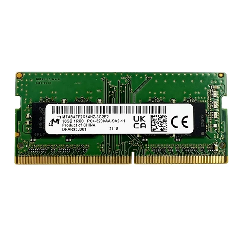 رم لپ تاپ DDR4 تک کاناله 3200 مگاهرتز CL22 میکرون ظرفیت 16 گیگابایت